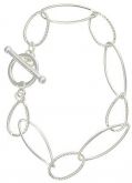 Cód.: P253 P Pulseira especial folh. a prata c/ elos longos