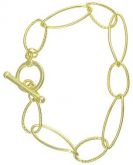 Cód.: P253 Pulseira especial folh. ouro c/ elos longos